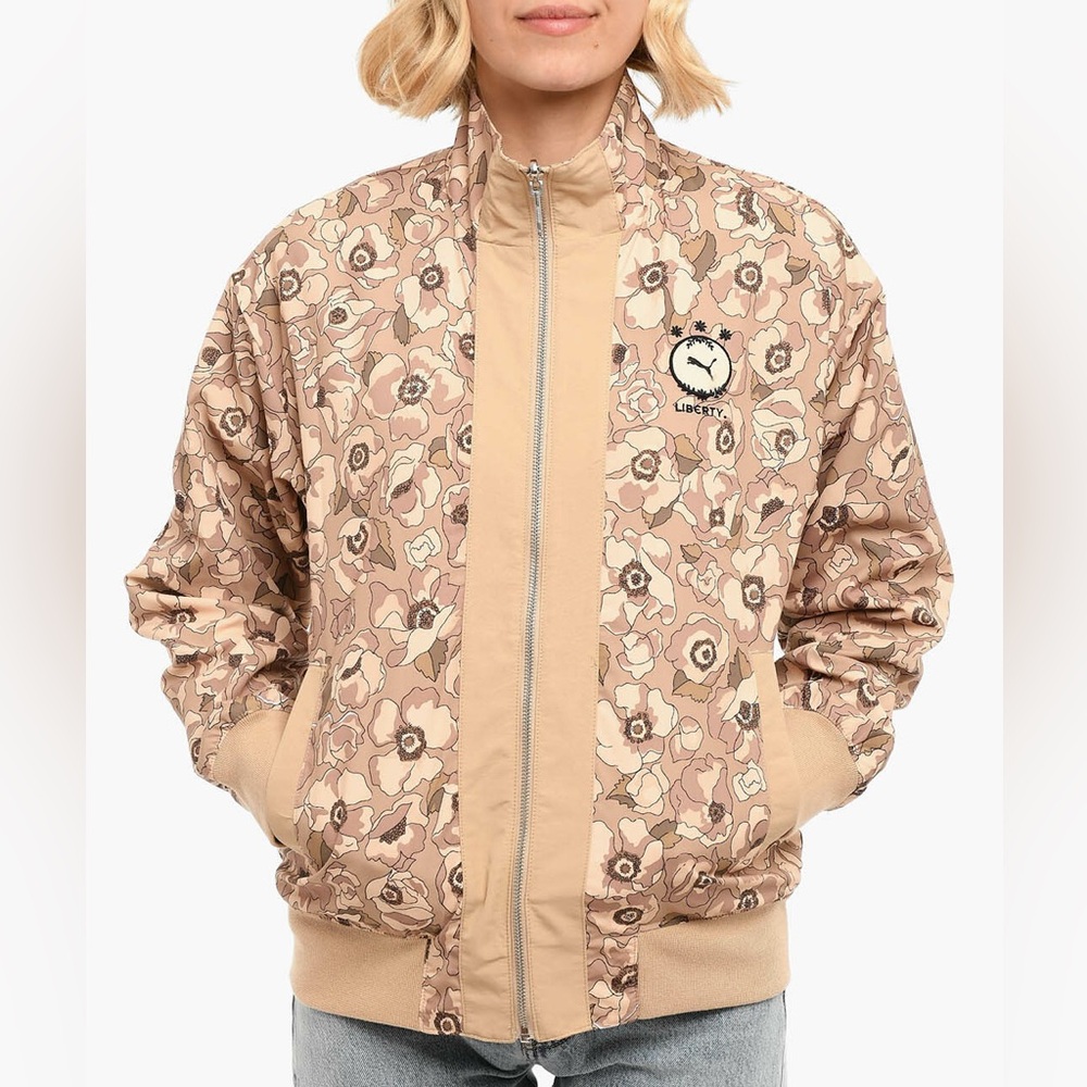 Puma Reversible Brown Floral Windbreaker